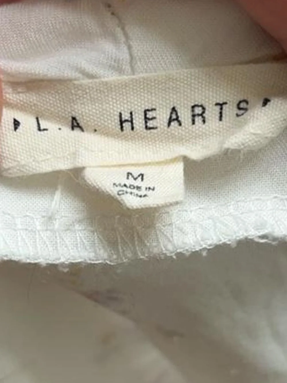 La Hearts White Floral High-Waist Shorts